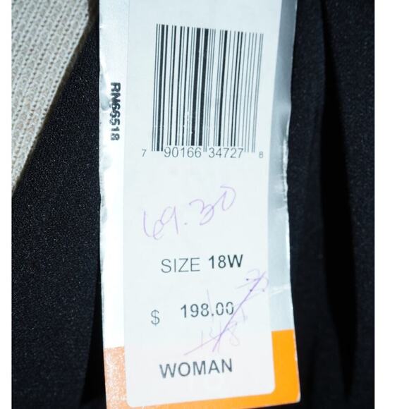 Patra Woman Black Evening Jacket 18W Plus Size Rhinestone Clasp Formal Blazer - Picture 5 of 5